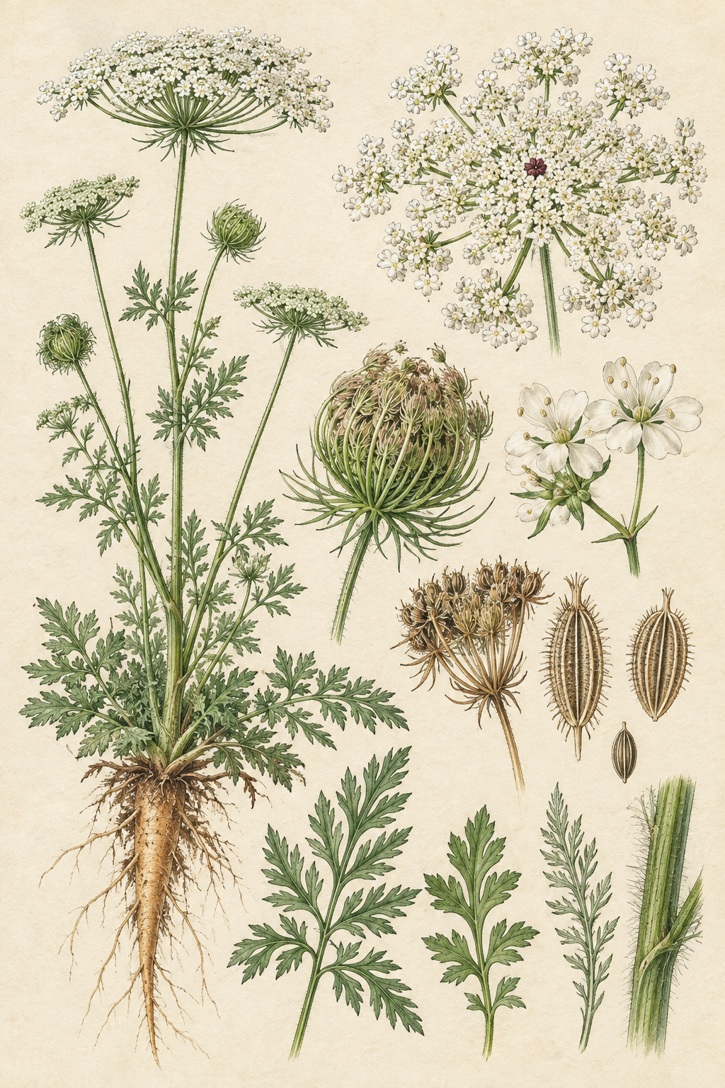 Botanische Illustration der Pflanze des Monats